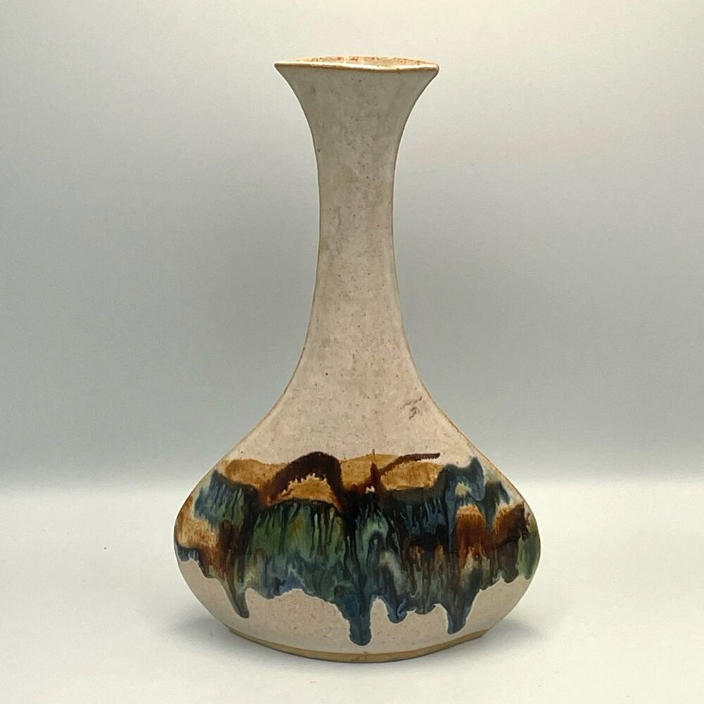 Hoffman Studio‎ Art Pottery Vase Blue Green & Brown Glaze